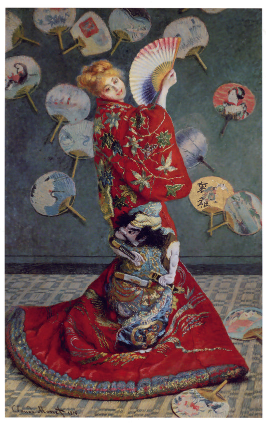 Lining textile : La Japonaise by Claude Monet retouched by URAMASA 裏雅™